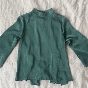 CAD OPEN BACK MOCK NECK FLOWING TOP NORDSTROM